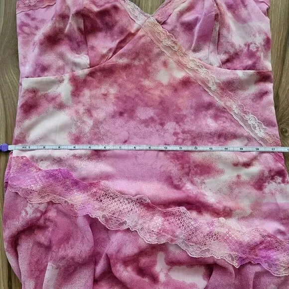 Wild Fable pink tie-dye lace fairy asymmetrical dress Size M - Picture 7 of 8